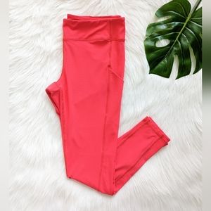 GAP bright coral pink athletic workout leggings with pockets size L